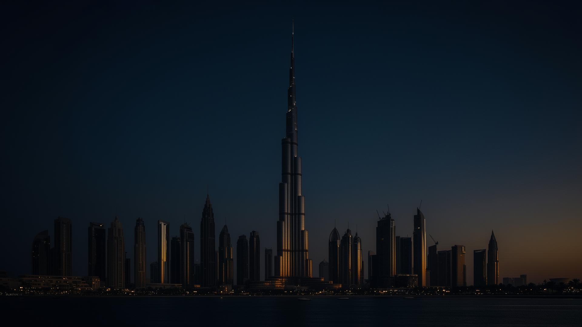 Dubai skyline at dusk